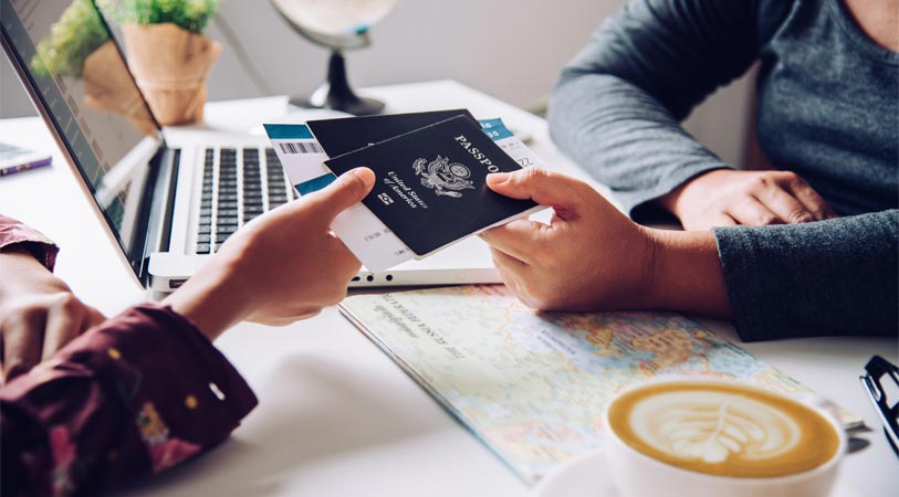 man with passport