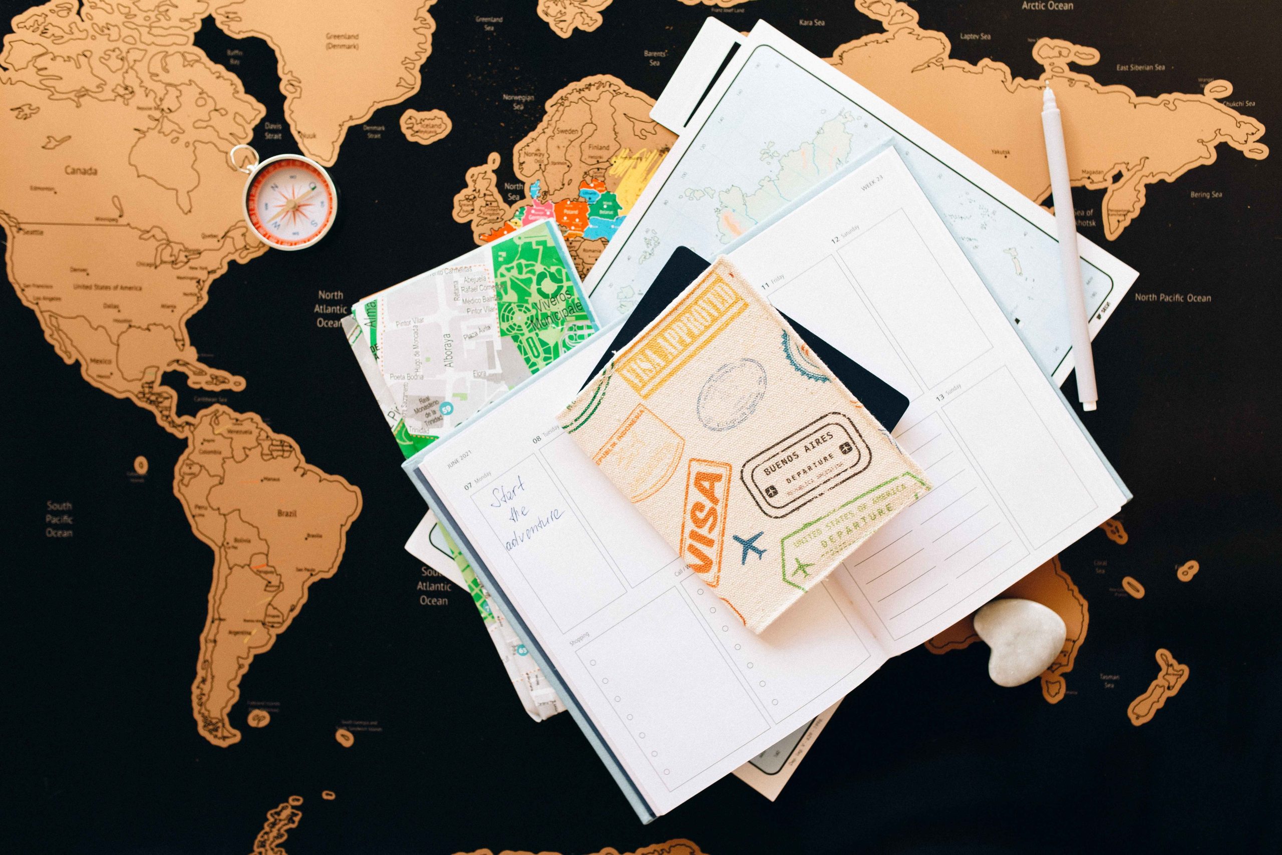 Australian Map with Passport